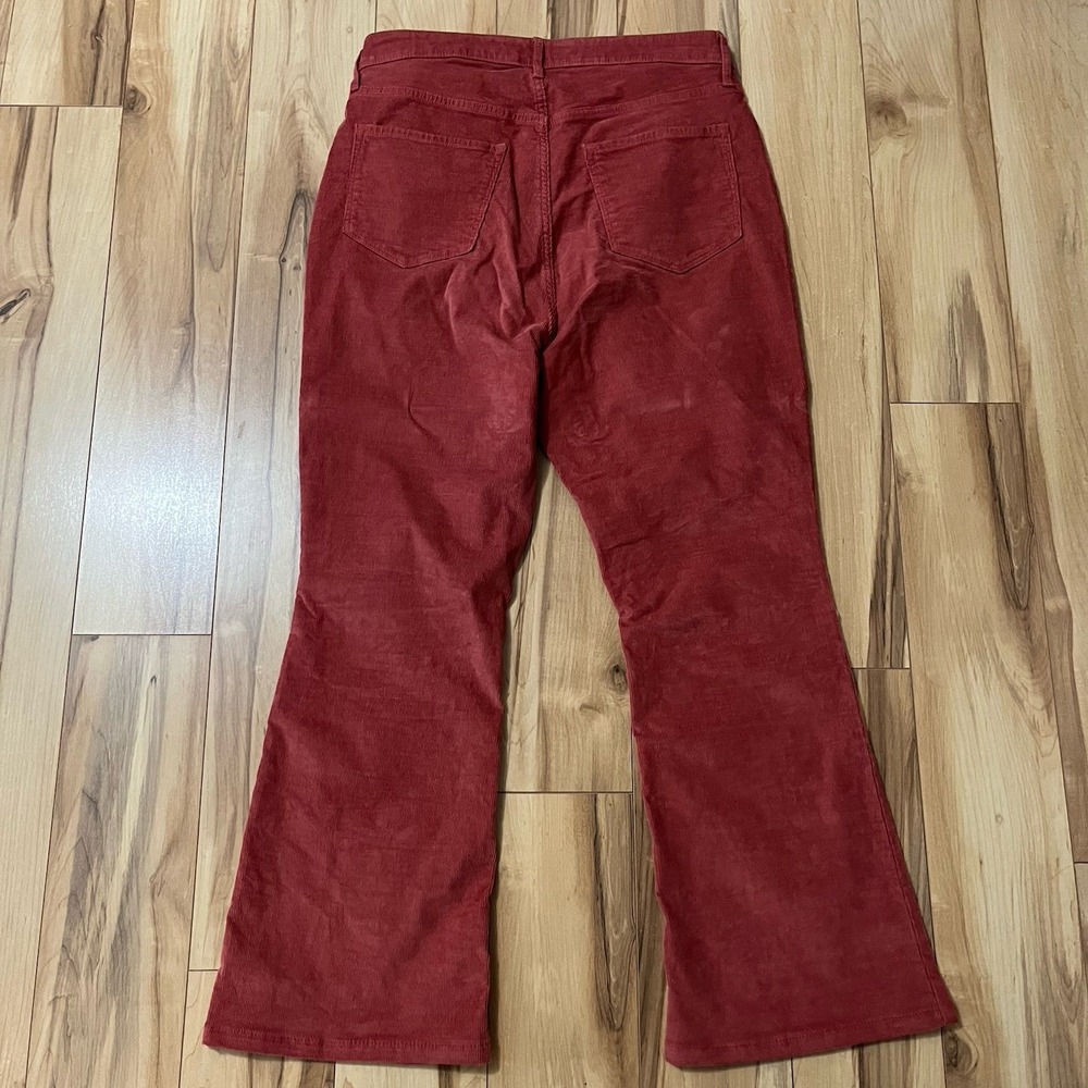 Old Navy Higher High-Rise Flare Corduroy Pants Sz 14 Secret Smooth Pockets Pink - Picture 7 of 8